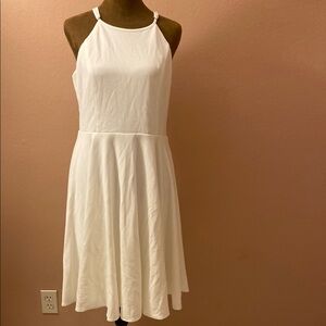 LULUS Elegant White Sleeveless Dress
